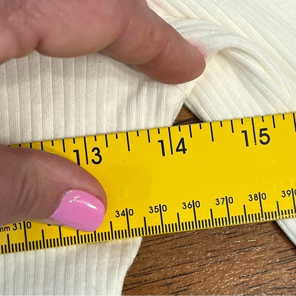 Maeve by Anthropologie ivory ribbed turtleneck long sleeve blouse size medium - Picture 5 of 7